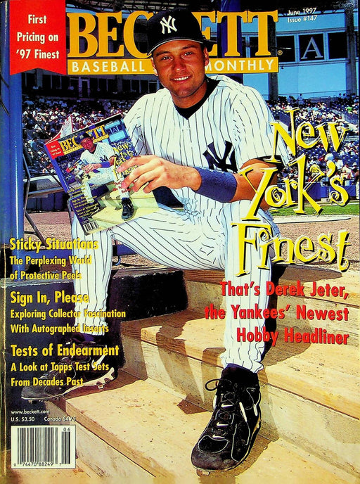 Beckett Baseball Magazine June 1997 # 147 Derek Jeter NY Yankees Cover 1