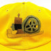 Vintage Baseball Hat Trucker Mesh Snapback Old Machinery Farmer Carpenter Yellow 2