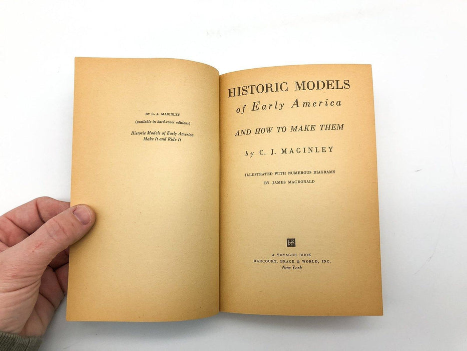 Historic Models of Early America C.J. Maginley 1947 Voyager Book Make It Ride It 8