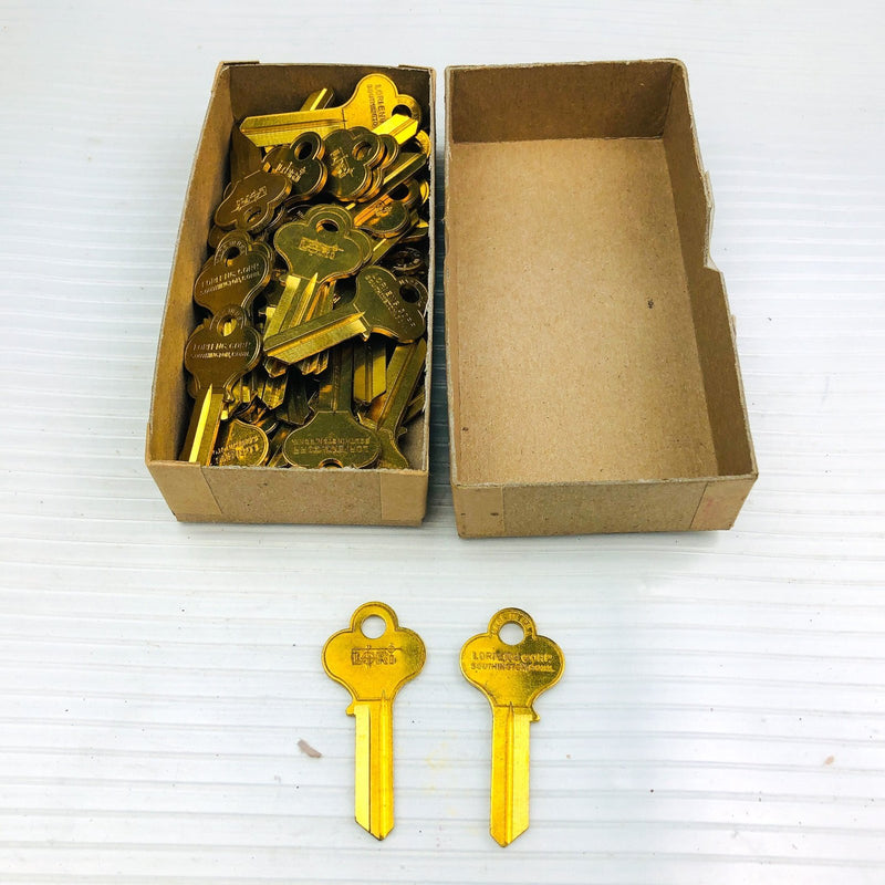 50-pk Vintage Lori L100 Key Blank ILCO X1014F Southington Conn New Old Stock NOS 1
