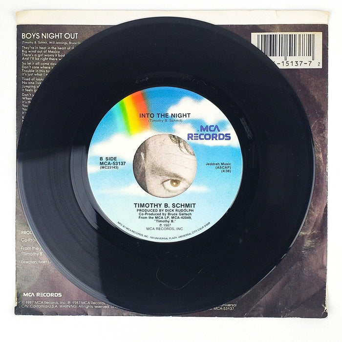 Timothy B Boys Night Out Record 45 RPM Single MCA-53137 MCA Records 1987 4