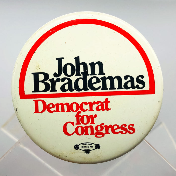 John Brademas Democrat For Congress Button Pin 2" Indiana Politician Campaign 4