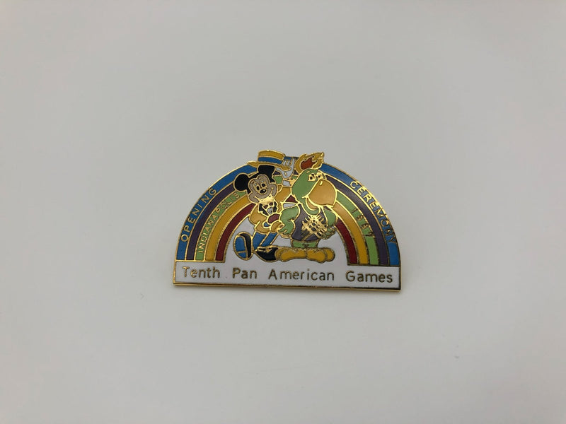 Disney Vintage Lapel Pin Pinback Mickey Mouse Pan American Games 1987 Enamel 4