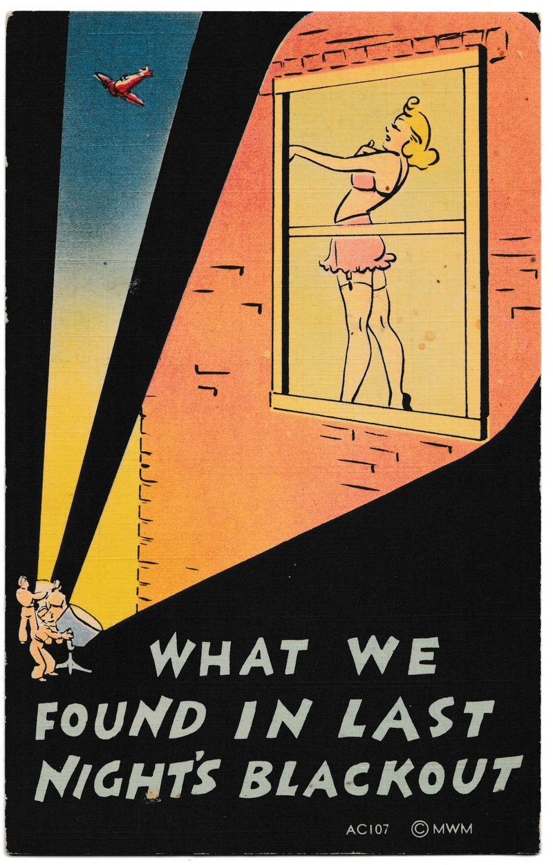 MWM Army Comic Series Postcard World War 2 UNUSED Last Night's Blackout AC107
