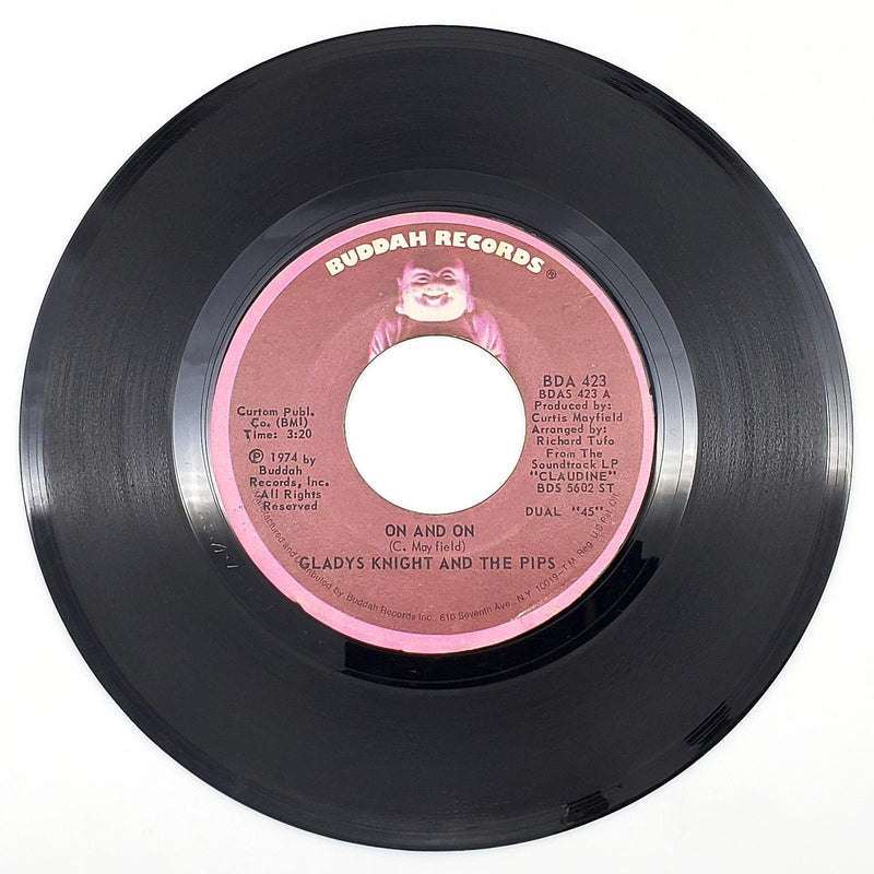 Gladys Knight And The Pips On And On 45 RPM Single Record Buddah 1974 BDA 423 1
