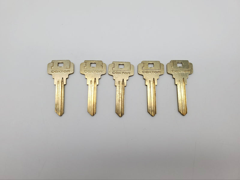 5x Dexter No 62 Key Blanks C3 Keyway Brass 6 Pin NOS