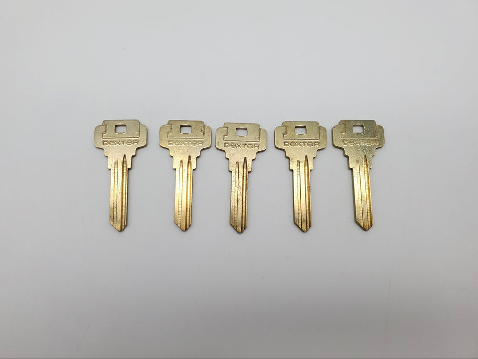 5x Dexter No 62 Key Blanks C3 Keyway Brass 6 Pin NOS