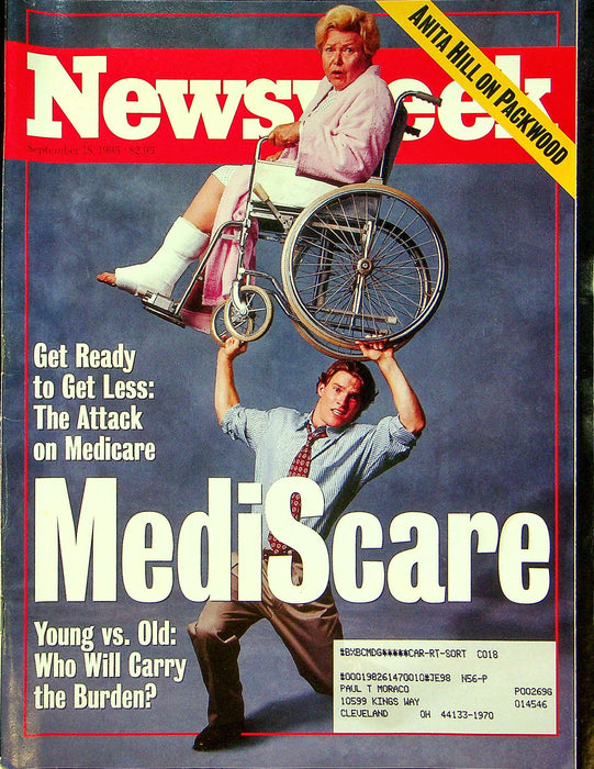 Newsweek Magazine September 18 1995 Medicare Deficit Anita Hill Bob Packwood Out