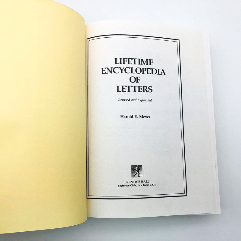 Lifetime Encyclopedia Of Letters Hardcover Harold E Meyer 1992 Professional 7