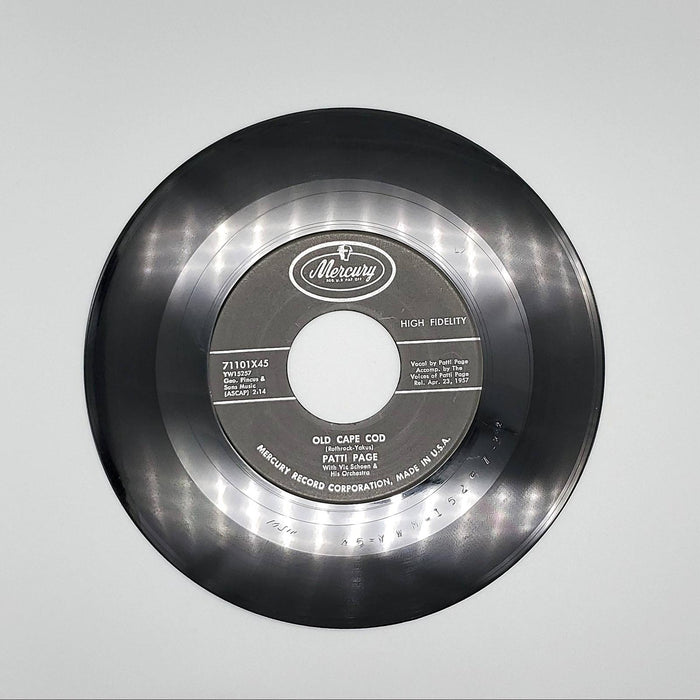 Patti Page Old Cape Cod / Wondering Single Record Mercury 1957 71101X45 1