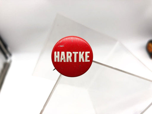 Hartke Politician Button Pinback 3/4" Senate President Indiana Vintage Red White 2