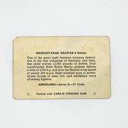 Card-O Chewing Gum Airplane Cards Handley-Page Halifax Series D Britain WW2 5