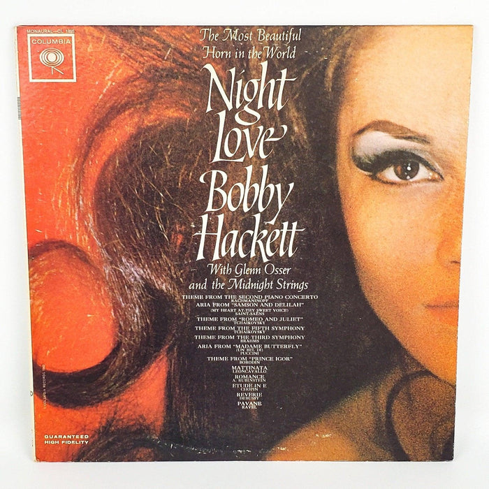 Bobby Hackett Night Lover Record 33 RPM LP CL 1895 Columbia 1962 1