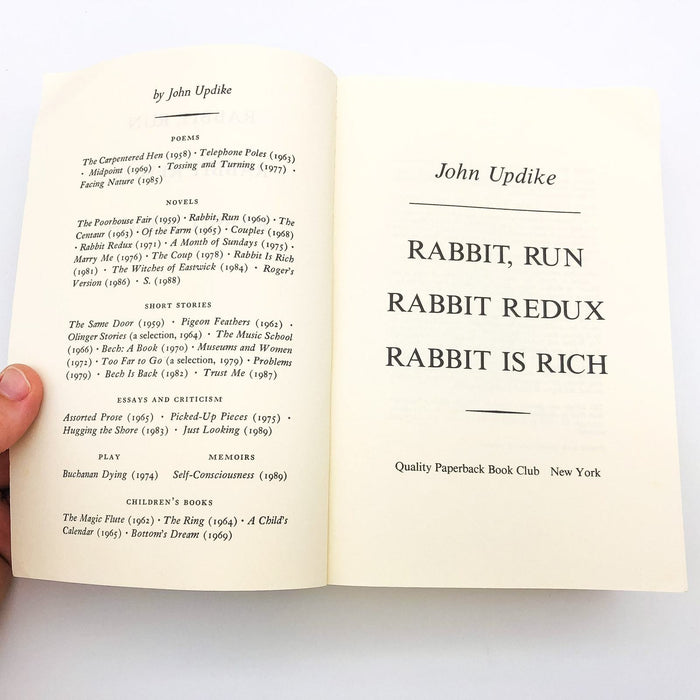 Rabbit Run Rabbit Redux Rabbit Is Rich John Updike 1990 Quality SC Book Club 6