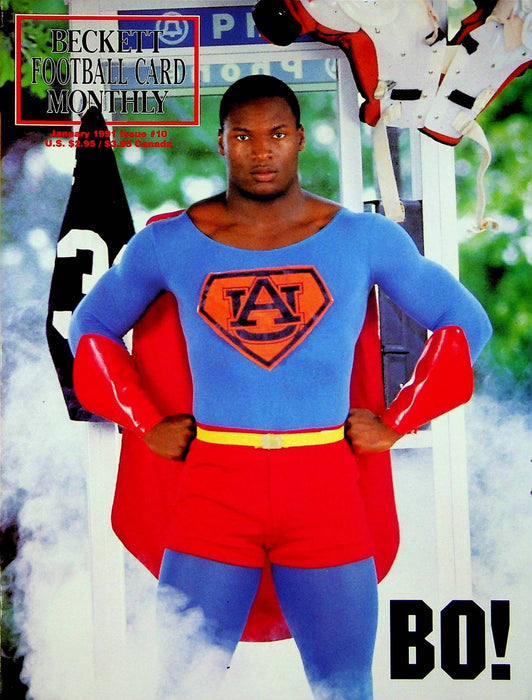 Beckett Football Magazine January 1991 # 10 Bo Jackson Superbo Superman Cover 1