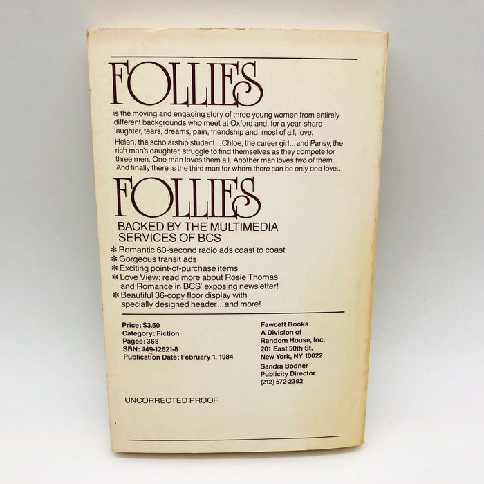 Rosie Thomas Book Follies Paperback 1984 1st Edition Uncorrected Proof Oxford 2