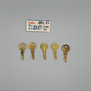 5x Yale RB9883 Key Blanks F9L Keyway Solid Brass 4 Pin NOS 3