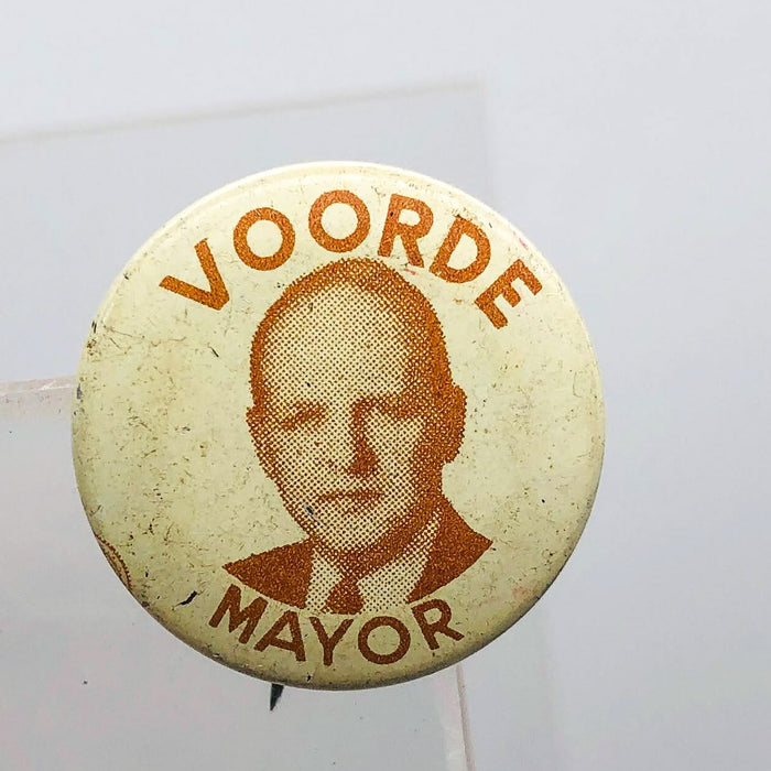 Voorde for Mayor Button Pin .75" South Bend Indiana Political Campaign Edward 6