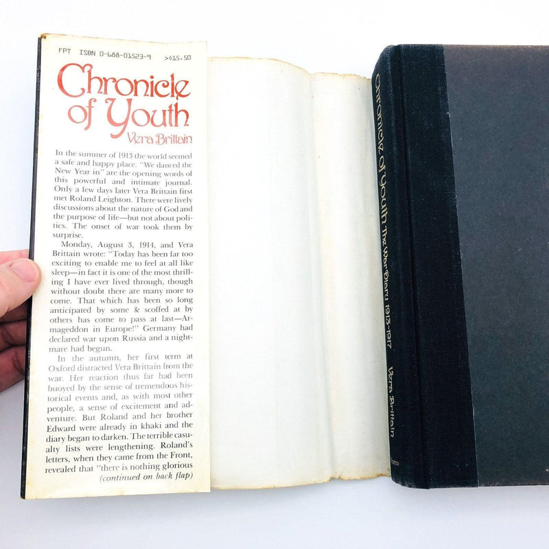 Chronicle Of Youth Hardcover Vera Brittain 1982 The War Diary Nurse World War 1 7