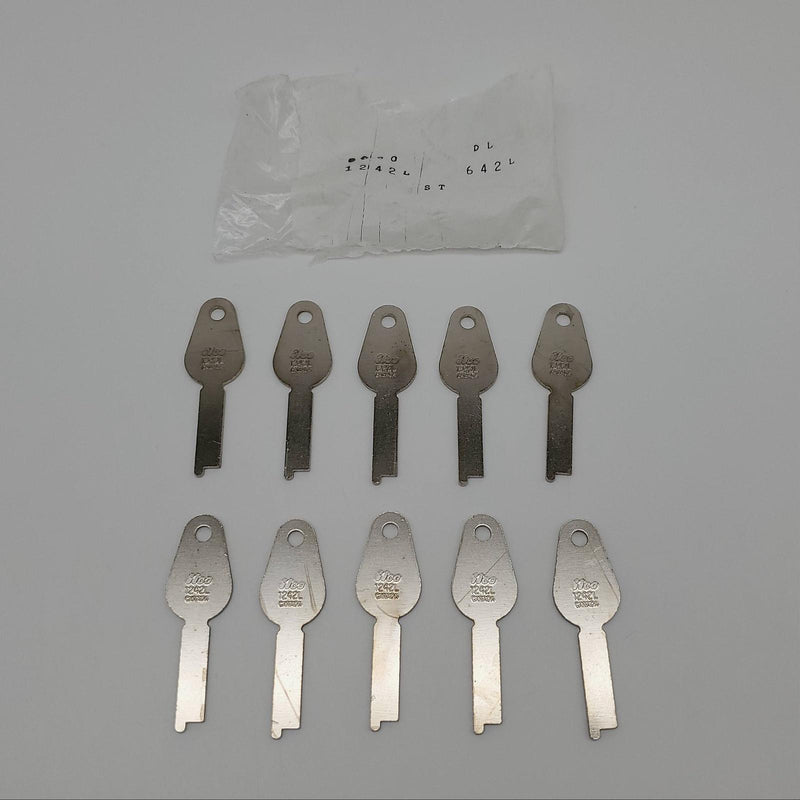 10x Ilco 1242L Key Blanks Flat Stock Steel 0.060" Thick x 0.30" Width NOS