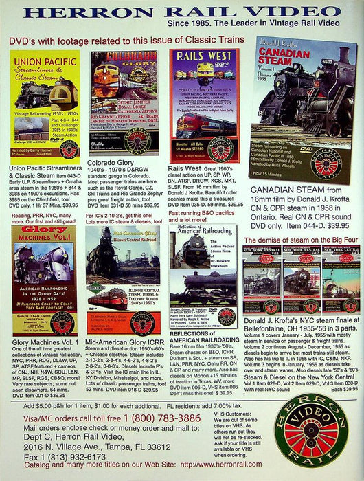 Classic Trains Magazine Summer 2007 Vol 8 No 2 Destination Valley Forge