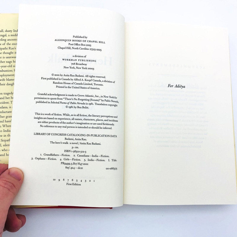 The Hero's Walk Hardcover Anita Rau Badami 2001 East Indian Family Relationships 8