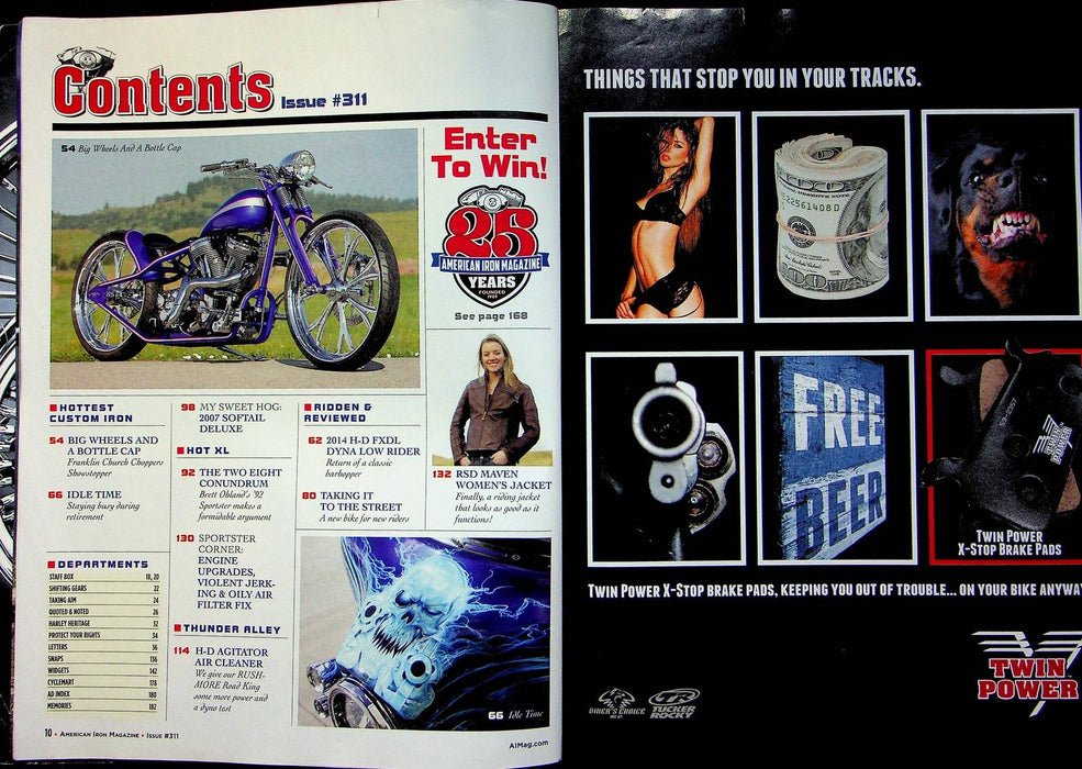 American Iron Motorcycle Magazine Jun # 311 2014 1 Hour Power Bolt on 7 More HP