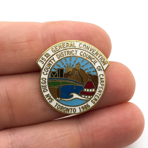 United Brotherhood of Carpenter's UBC Lapel Pin San Diego County District 35th 1