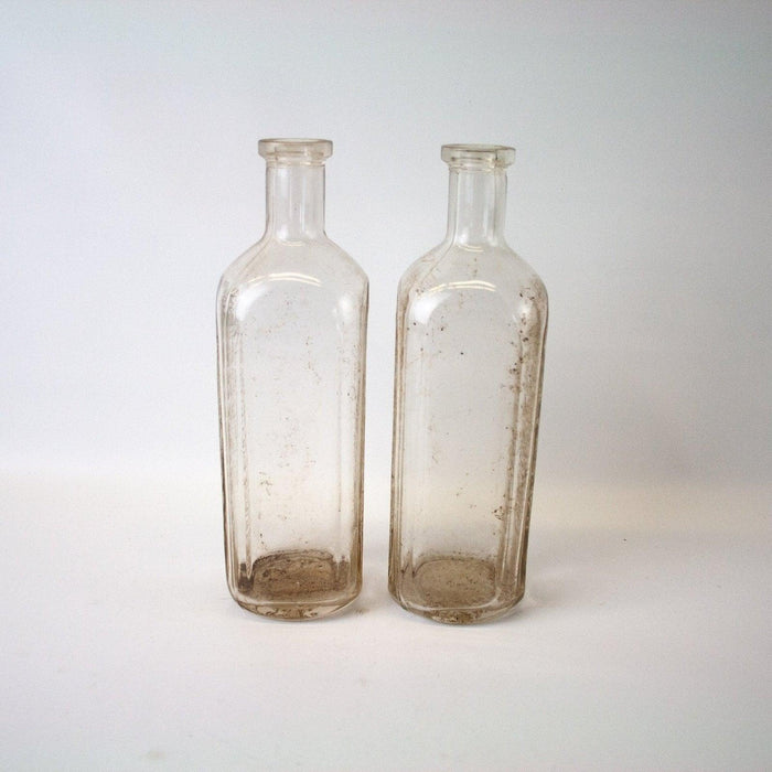 Dr Peter Fahrney Sons Co Chicago Glass Old Time Preparation Bottle | Set of 2 2