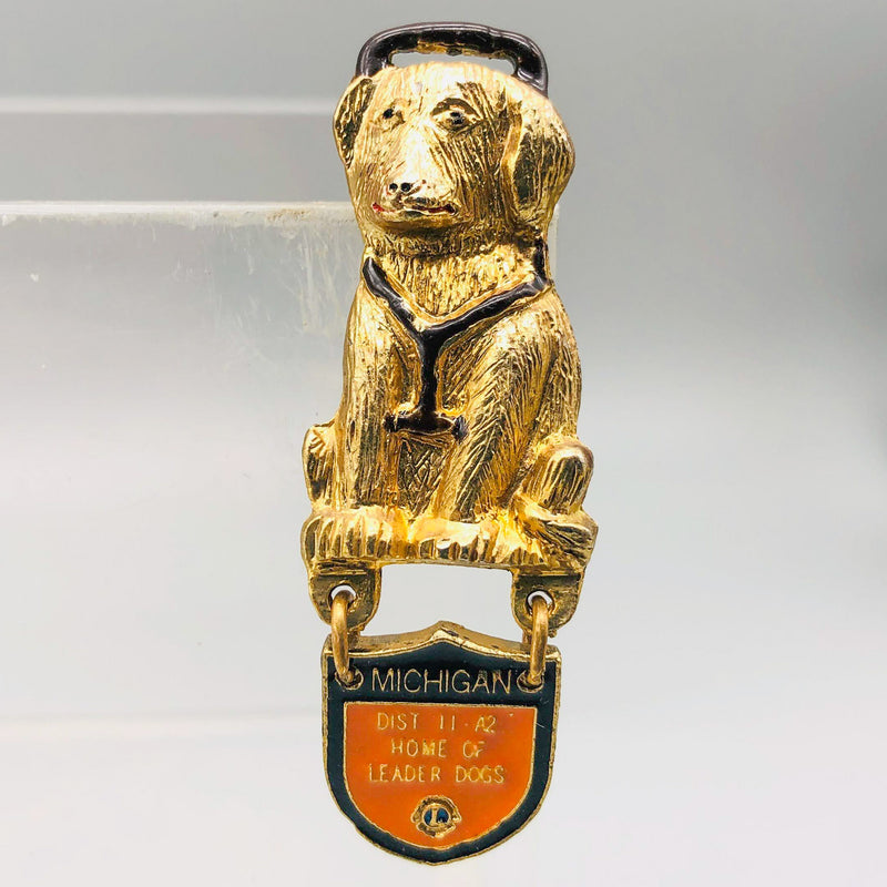 Vintage Lions Club Lapel Pin Pinback Dist 11-A2 Leader Dogs Michigan Sheepdog