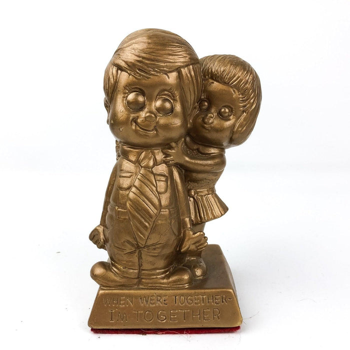 Russ Berrie Figurine Little Boy Girl Couple Lovers When We're Together I'm... 2