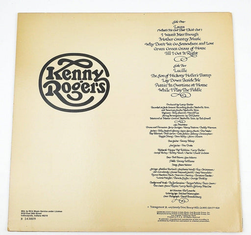 Kenny Rogers Self Titled Record 33 RPM LP UA-LA689-G United Artists 1976 2