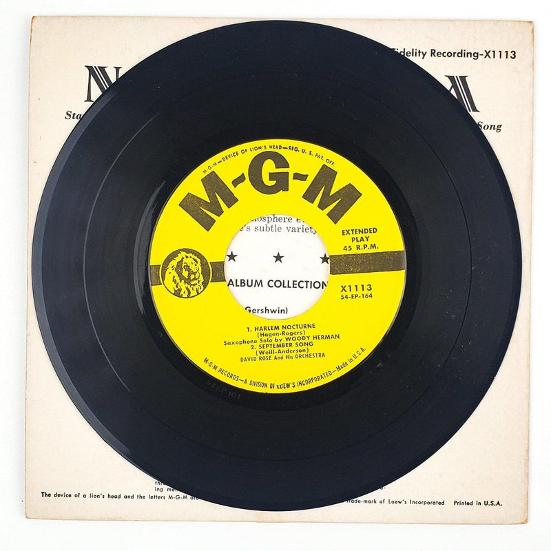 David Rose Nostalgia Record 45 RPM EP X1113 MGM 1954 4