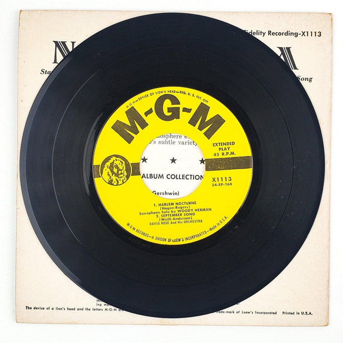 David Rose Nostalgia Record 45 RPM EP X1113 MGM 1954 4
