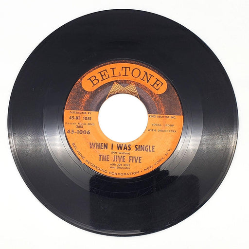 The Jive Five My True Story 45 RPM Single Record Beltone 1961 45-1006 2