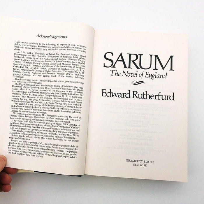 Sarum Hardcover Edward Rutherfurd 1987 England 10000 Years WW2 Stonehenge 7