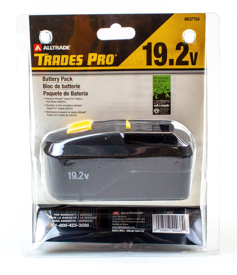 2pk AllTrades Trades Pro 19.2V Replacement Battery Pack 837754 Replaces 692254 3