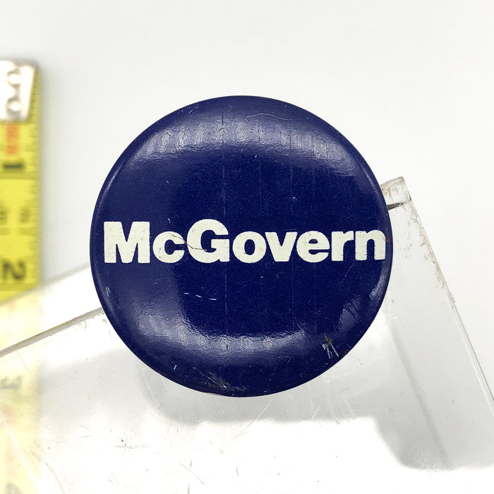 Vintage McGovern Pinback Button Political Presidential Campaign Blue White 2