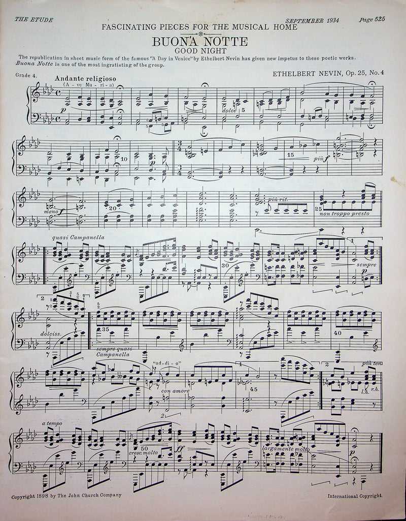 Three Variations Six Easy Variations Sheet Music Piano Song Beethoven 1934 Etude 1