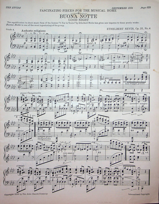 Three Variations Six Easy Variations Sheet Music Piano Song Beethoven 1934 Etude 1