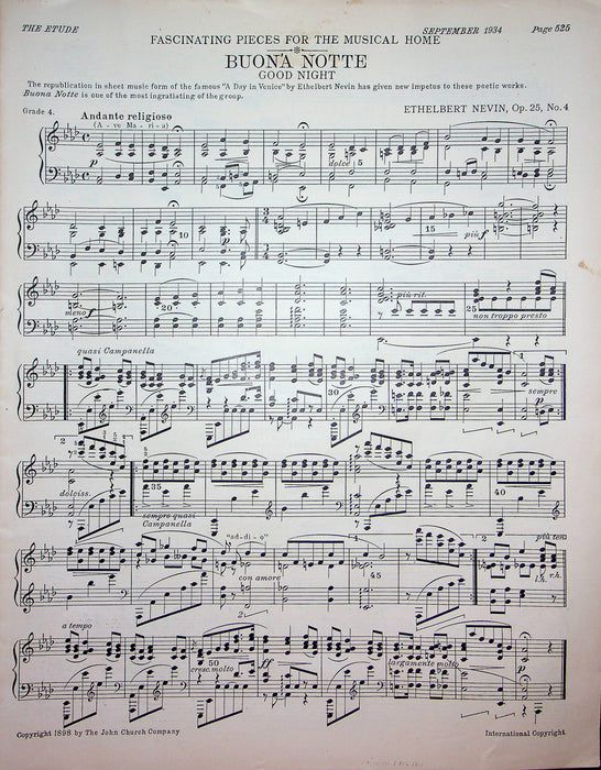 Three Variations Six Easy Variations Sheet Music Piano Song Beethoven 1934 Etude 1