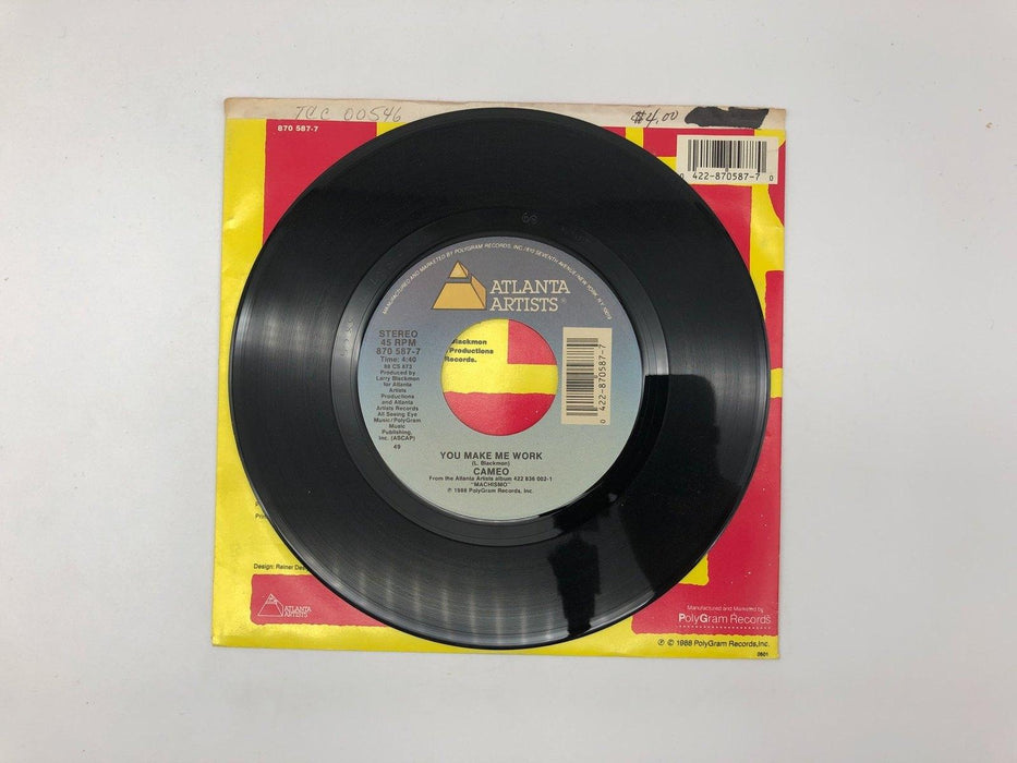 Cameo You Make Me Work Record 45 RPM 7" Single 870 587-7 Atlanta Artists 1988 3