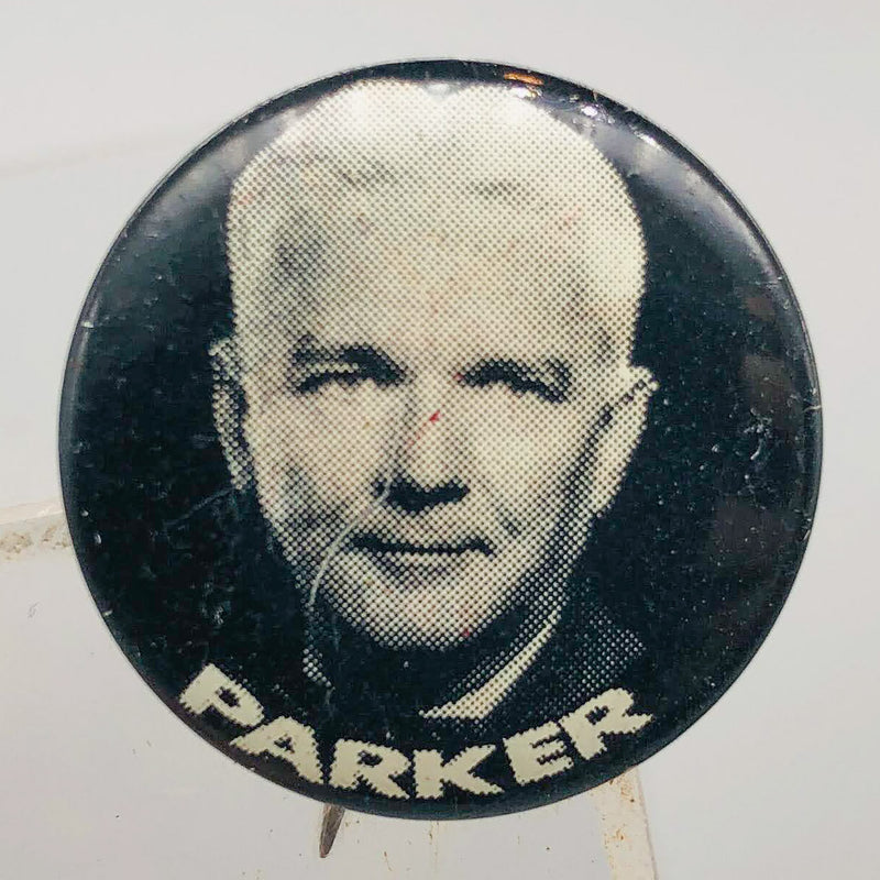 Parker Political Campaign Button Pin .875" Lithographers Union Label Vintage 11