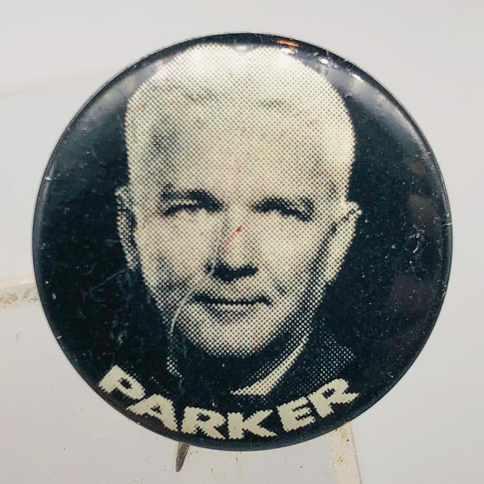 Parker Political Campaign Button Pin .875" Lithographers Union Label Vintage 11