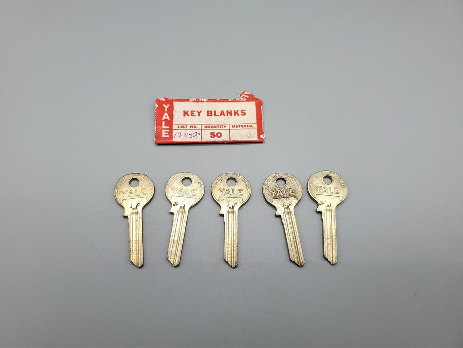 5x Yale & Towne RN12 1/2 Key Blanks JF Keyway Nickel Silver 6 Pin NOS 3