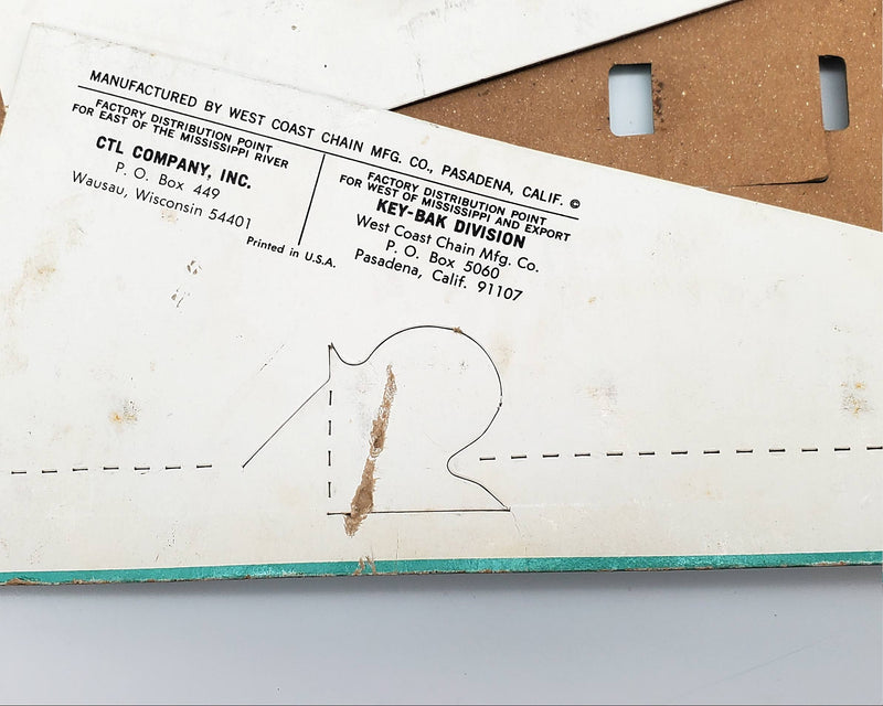 1960s Key-Bak Retractable Key Chain West Coast Chain & Store Stand Display #2