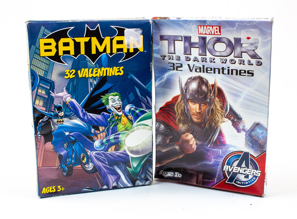 Batman & Thor (DC/Marvel): Valentine Cards - Paper Magic Group | NEW