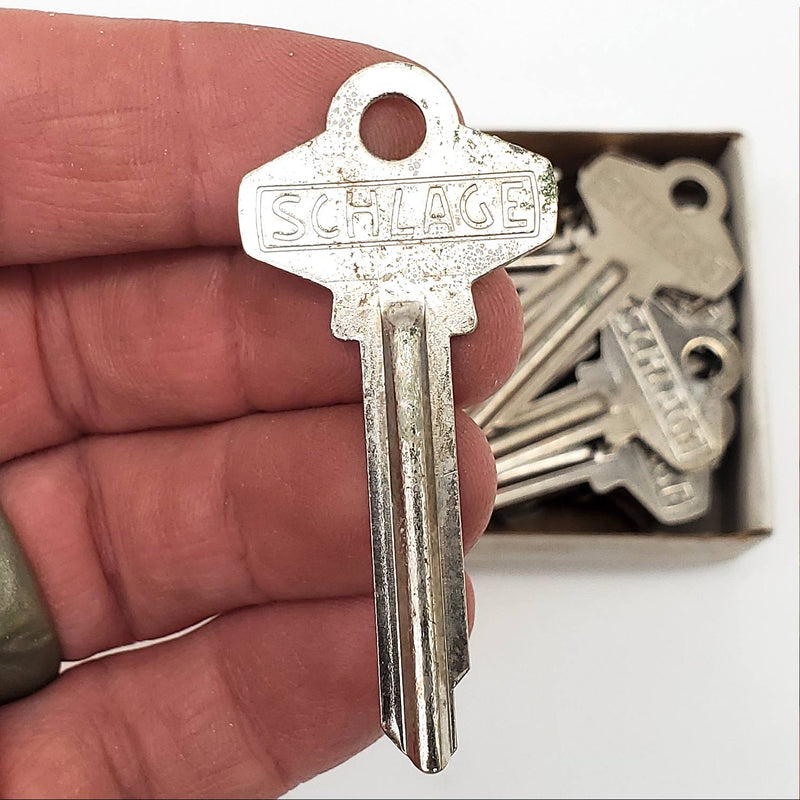 Schlage 35-181 Wafer Key Blanks Silver Tone Box Of 50 NOS 1