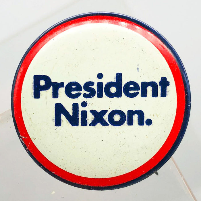 President Nixon Button 1" Pin Presidential Political Campaign Red White Blue 2