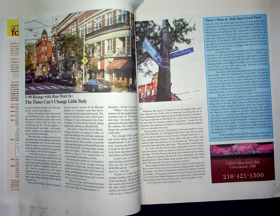 Arte Fakt Magazine Aug-Sep 2005 Little Italy Cleveland Ohio Italian Community